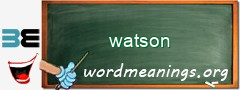 WordMeaning blackboard for watson